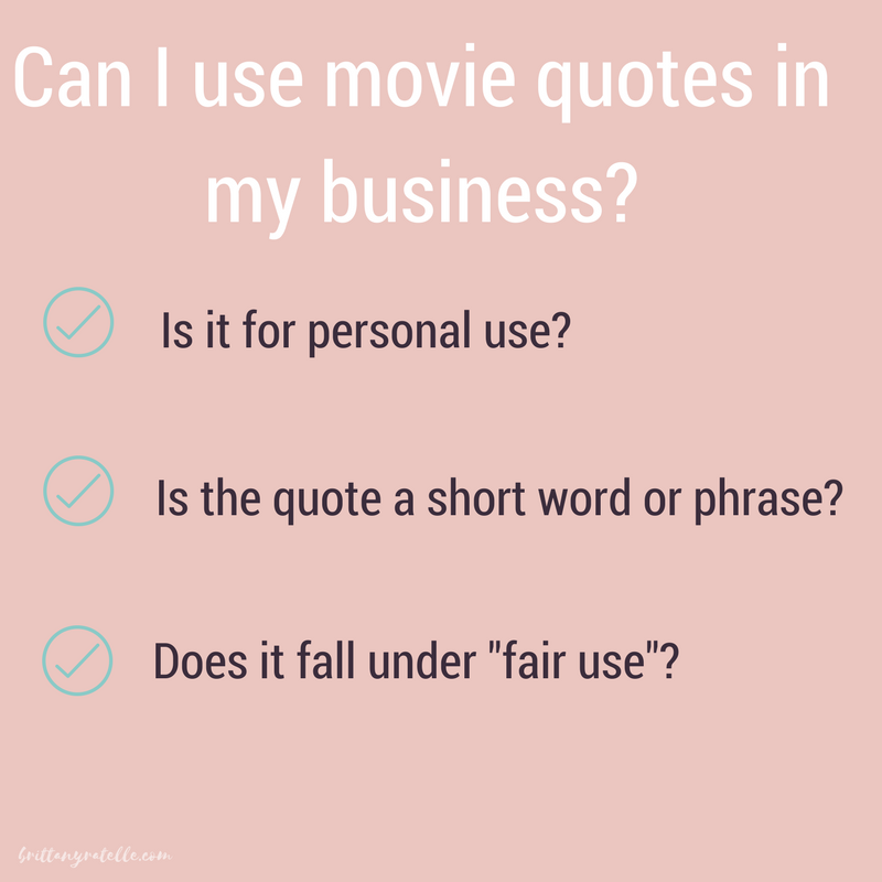 movie quote legal checklist