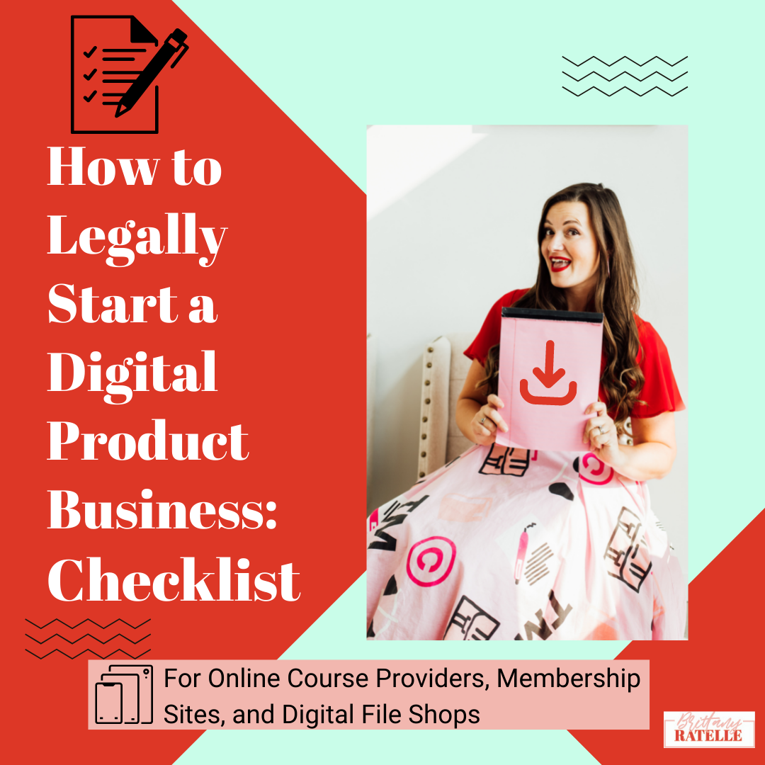How to legally start a digital product business: checklist for online course owners, membership sites and digital file shops