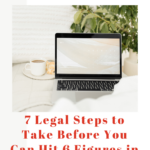 7 legal steps to take before you can hit 6 figures in your business. www.brittanyratelle.com