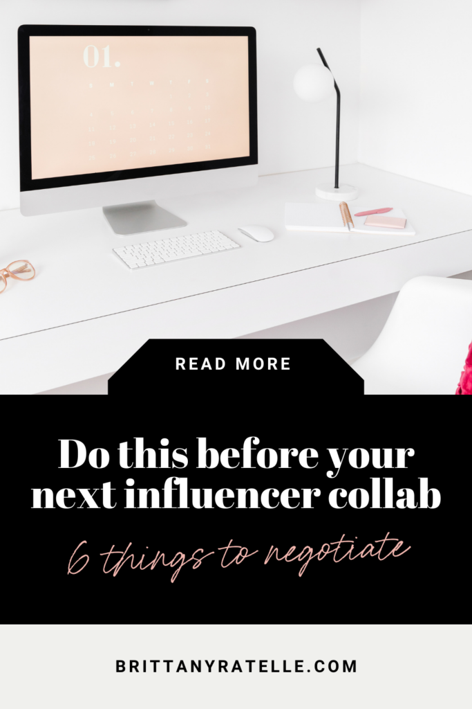 do this before your next influencer collab agreement. www.brittanyratelle.com